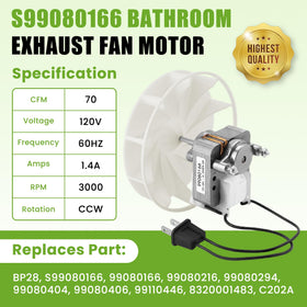 AMI PARTS S99080166 BP28 compatibility with Nu-Tone and Broan models