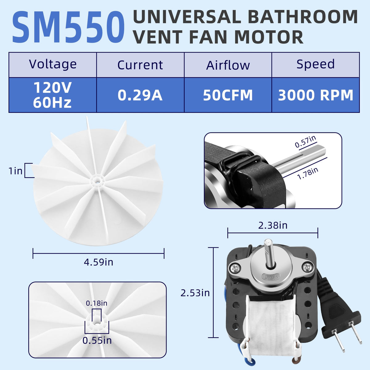 AMI PARTS SM550 motor interior mechanism showing durable coils.