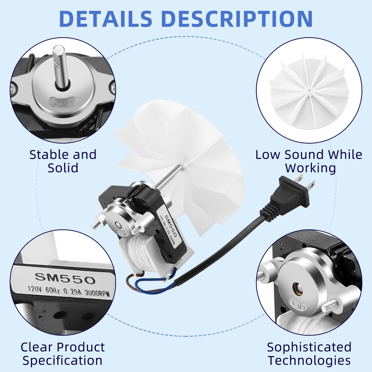 AMI PARTS SM550 label details for correct model identification.