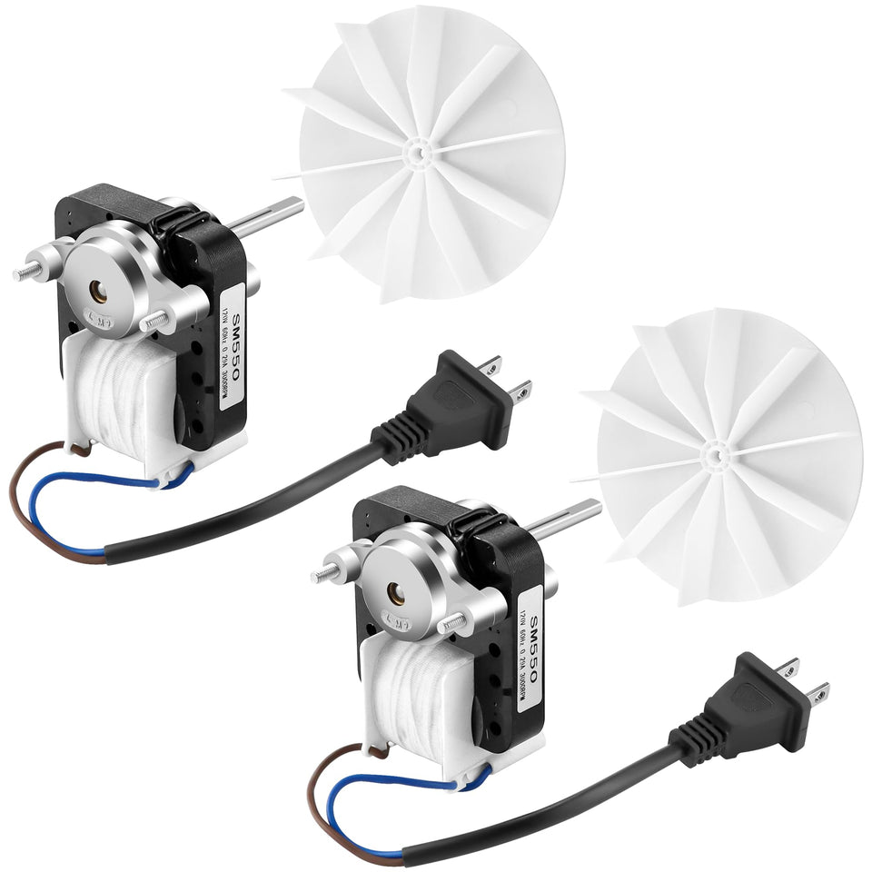 AMI PARTS SM550 bathroom fan motor side view, quick replacement option.