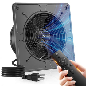 Amico 10in exhaust fan front view showing robust, high-capacity ventilation system