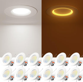 Amico 12-pack 6-inch LED recessed light for sleek ceiling illumination