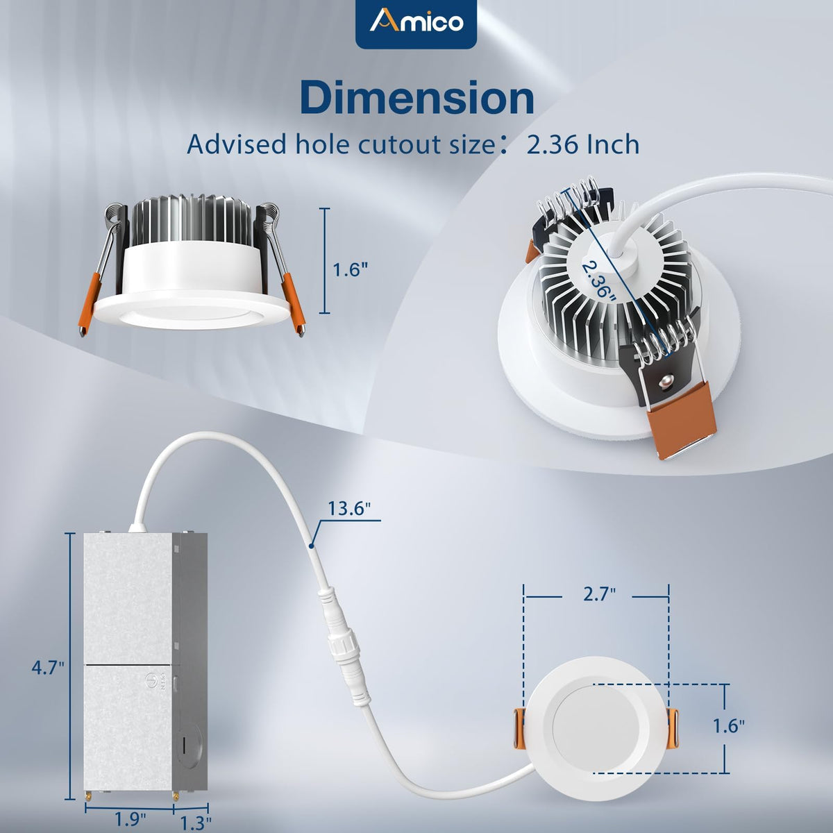 Amico 12-pack suitable for kitchens, living rooms, and offices