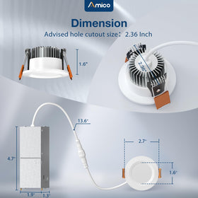 Amico 12-pack suitable for kitchens, living rooms, and offices