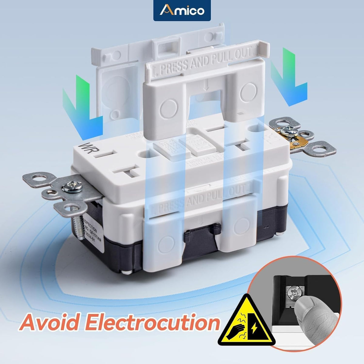 Amico back and side wiring support with 12 AWG compatibility.