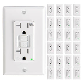 Amico GFCI outlet with thinner design for easier wiring and space-saving installation.