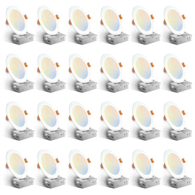 Amico 24-pack 6-inch downlight front view for sleek ceiling illumination
