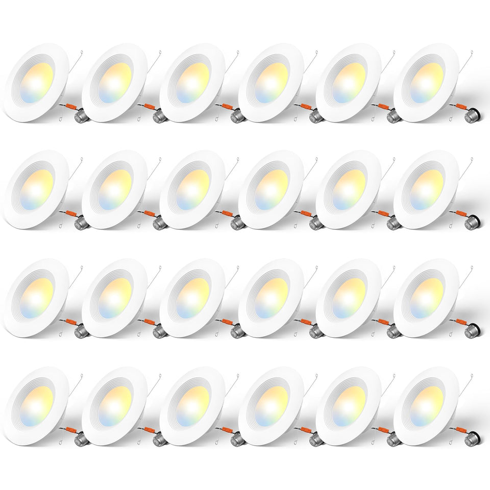 Amico 6-inch can light with baffle trim for glare-free living spaces