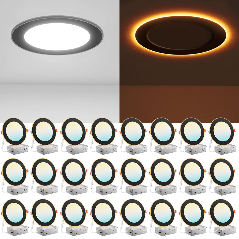 Amico 6-inch downlight with night light for safe nighttime visibility.