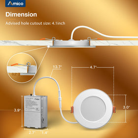 Amico 24-pack of recessed lights for consistent color and brightness across spaces