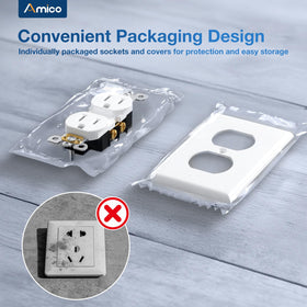 Amico self-grounding clip highlights safer wiring and grounding reliability.