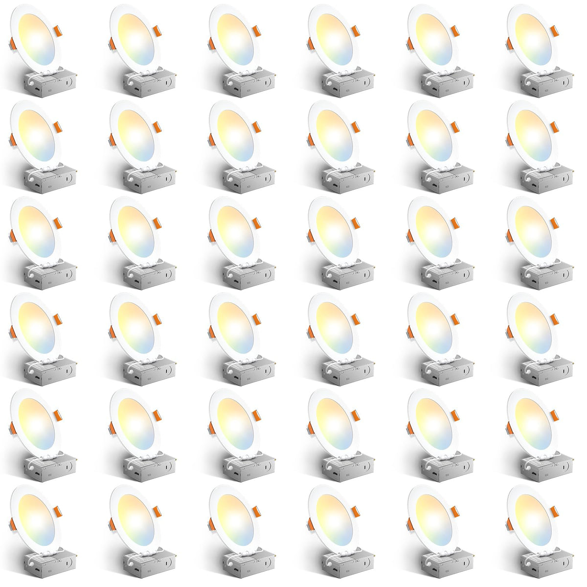 Amico 36-pack 6in downlight with J-box, ideal for quick retrofit projects.