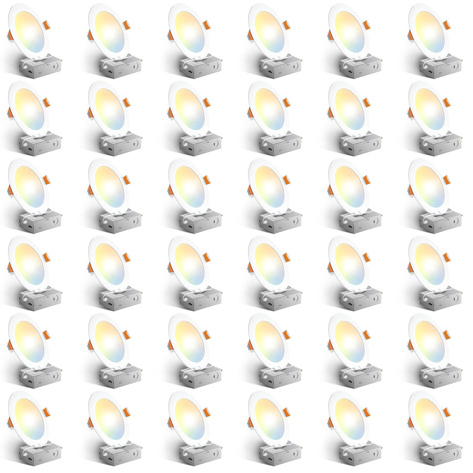 Amico 36-pack 6in downlight with J-box, ideal for quick retrofit projects.