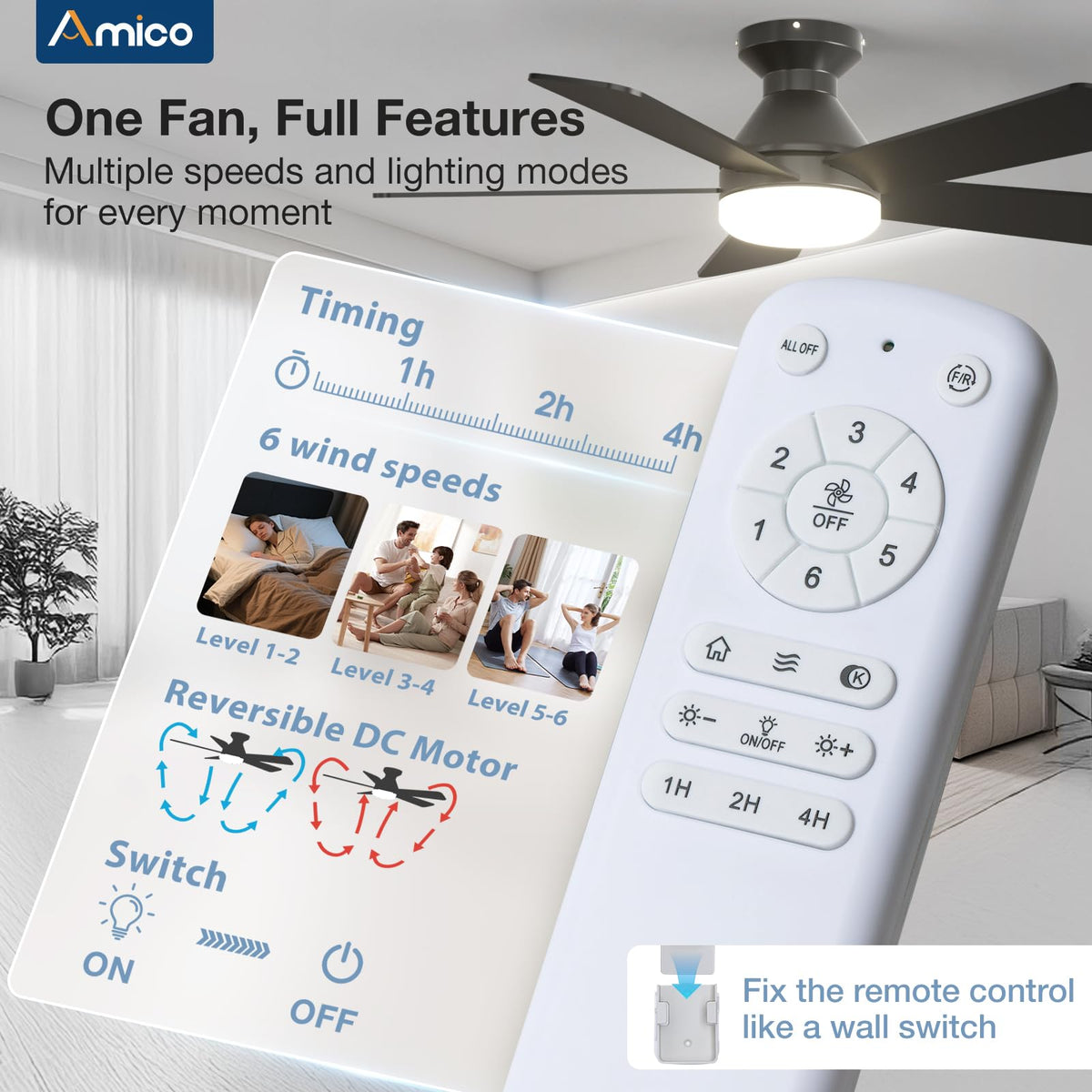 Amico 3CCT dimmable light from 3000K to 6000K