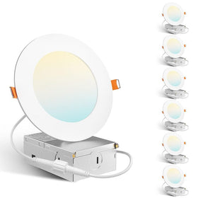 Amico 4-inch LED downlight six-pack in box ready for quick room upgrades.