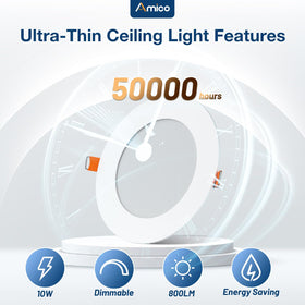 Amico 4-inch dimmable LED downlight for smooth brightness control.