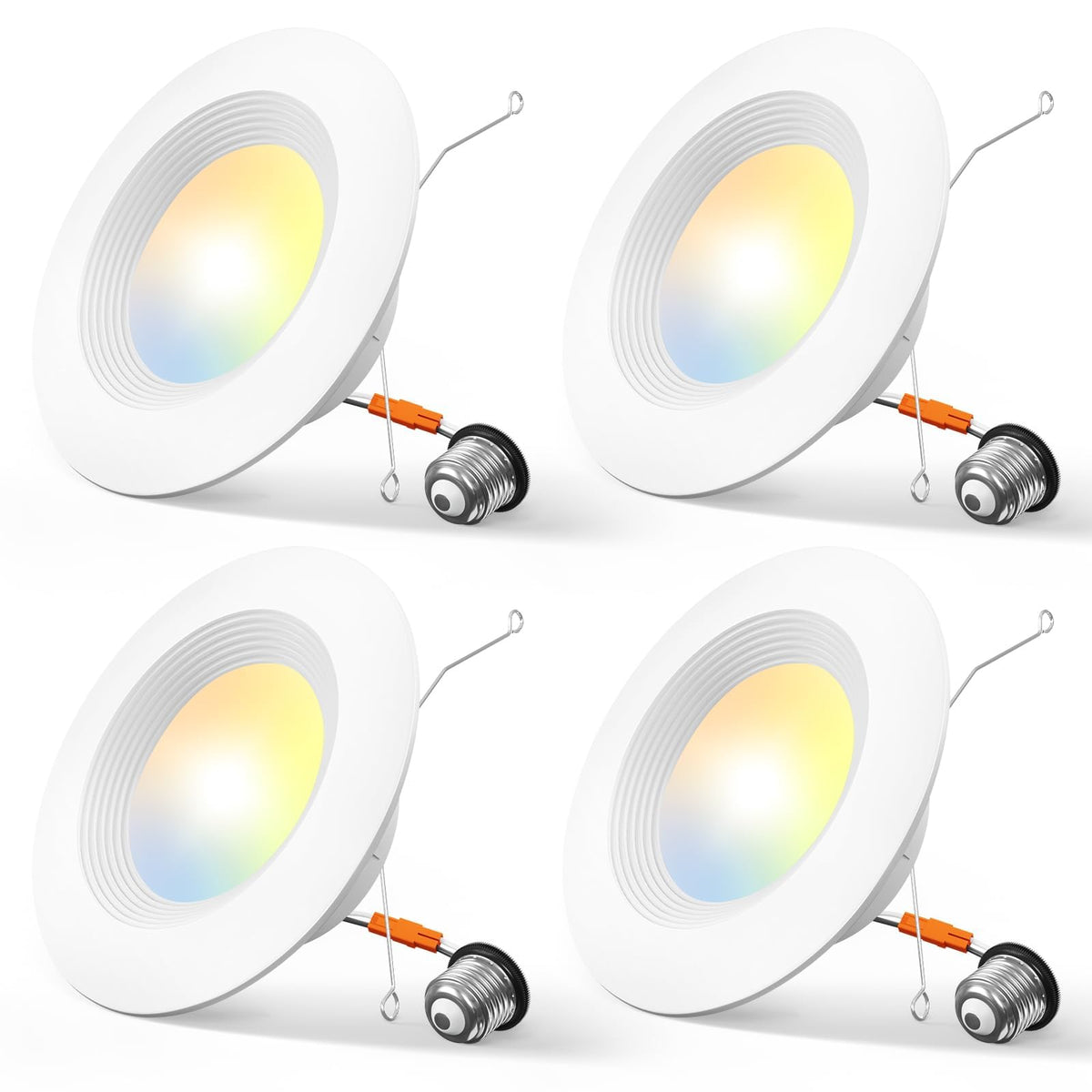 Amico 6-inch recessed light with baffle trim delivers glare-free living room illumination.