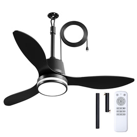 Amico 42-inch outdoor fan with light for patios, IP65-rated protection for all-weather readiness.