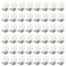 Amico 48-pack 6-inch 5CCT LED downlight demonstrates versatile color temperature for any room.