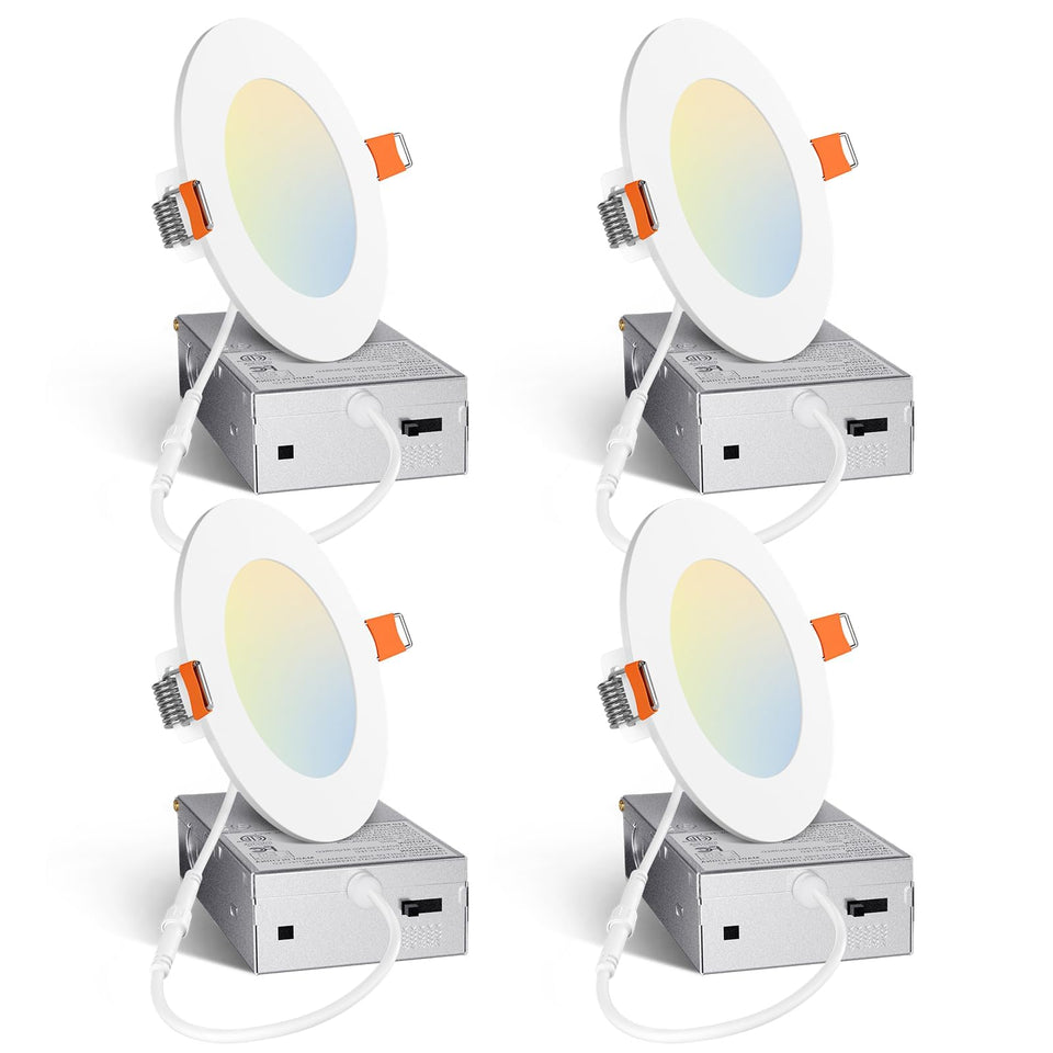 Amico 4in downlight with junction box for a clean ceiling install.