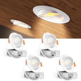 Amico 4in gimbal downlight with 360°/90° adjustability for versatile spotlighting.