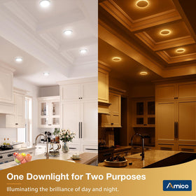 Amico 4-inch recessed light offering 5CCT dimmable options for mood lighting