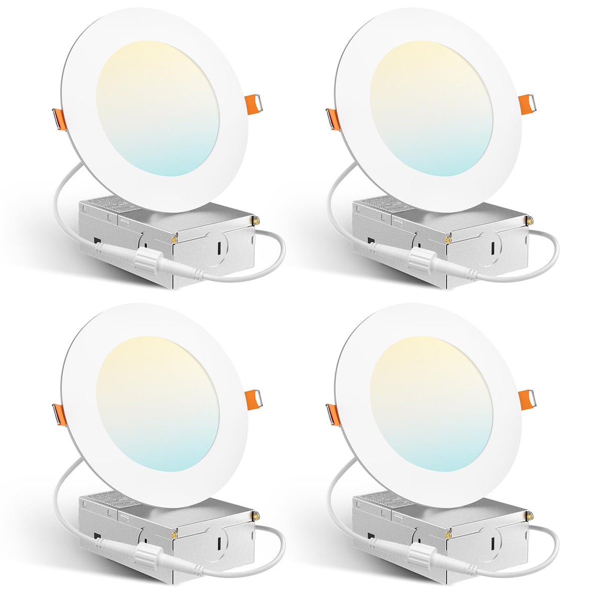 Amico 4in LED recessed light with side switch for quick color temperature changes.