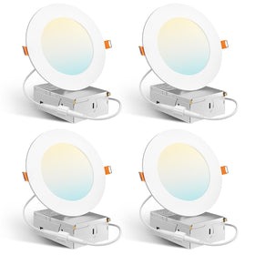 Amico 4in LED recessed light with side switch for quick color temperature changes.