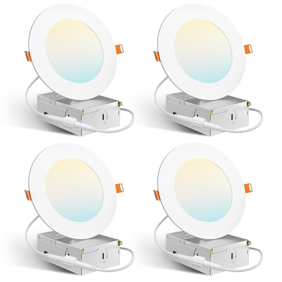 Amico 4in LED recessed light with side switch for quick color temperature changes.