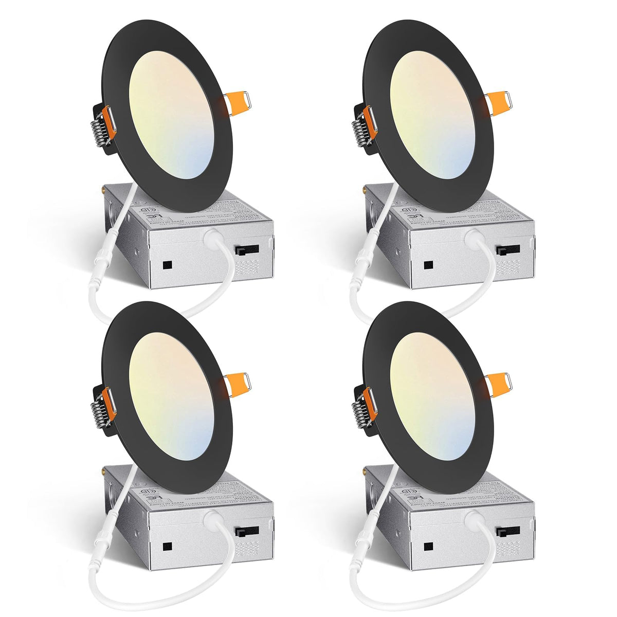 Amico 4-inch LED downlight with junction box delivering bright, energy-efficient illumination.