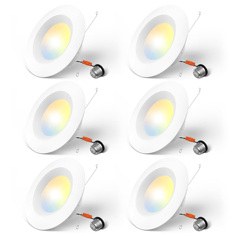 Amico 5/6-inch LED can light pack unboxing shows compact, install-ready design for easy retrofit.