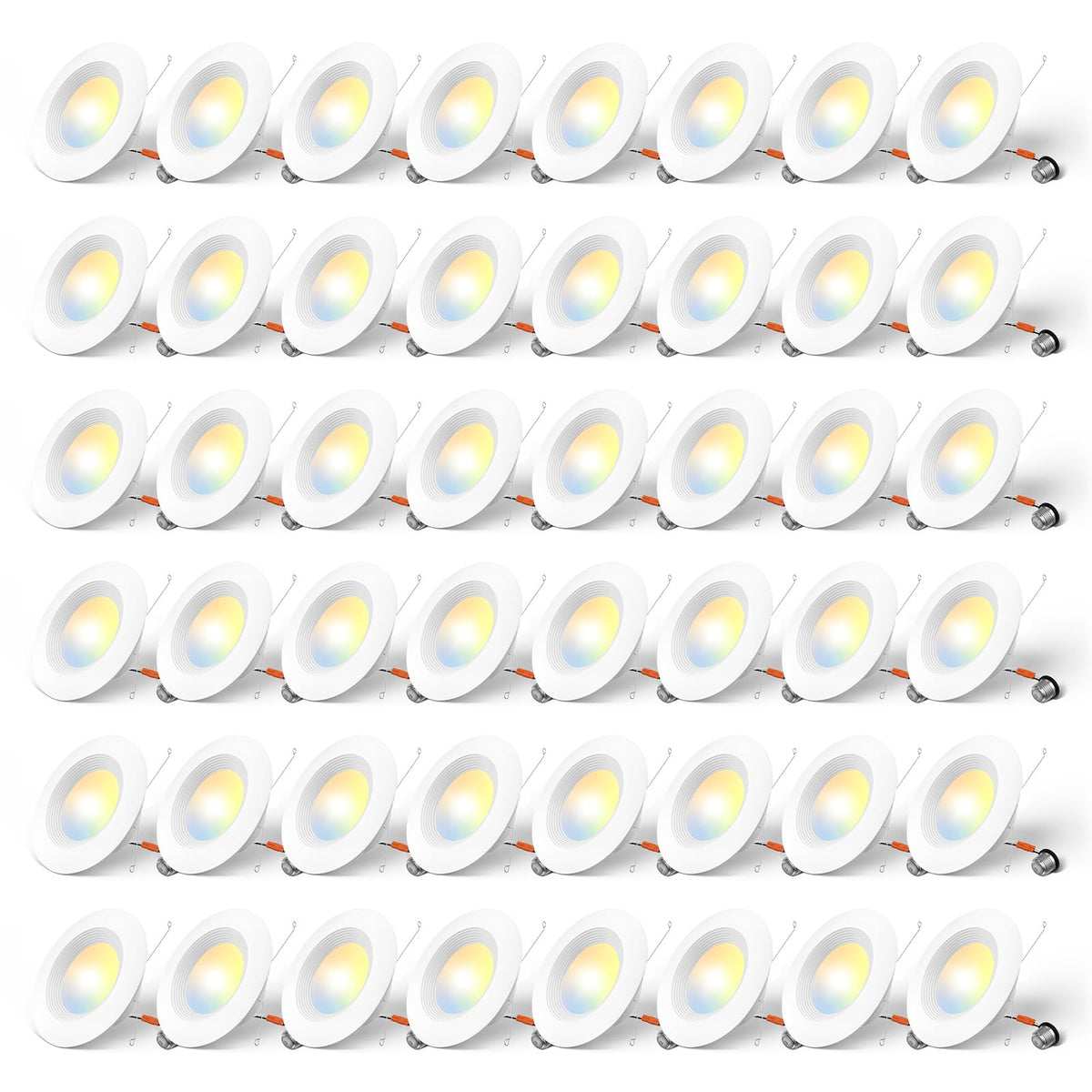 Amico 5/6 inch LED recessed light with baffle trim for seamless, low-glare illumination.