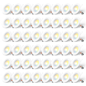 Amico 5/6 inch LED recessed light with baffle trim for seamless, low-glare illumination.