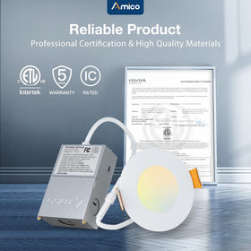 Amico 500lm 7W LED downlight delivers bright efficiency.