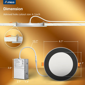 Amico five color temps 2700K to 5000K versatility