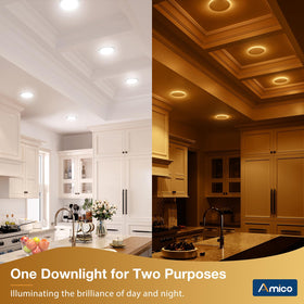 Amico 5CCT selectable color temperature for 6-inch recessed light enables mood-appropriate lighting