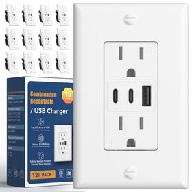 Amico USB outlet with three ports for simultaneous charging in shared spaces