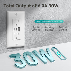 Amico USB-C and USB-A ports for fast charging smartphones and tablets