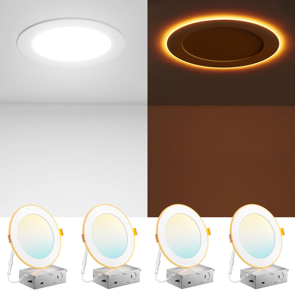 Amico 6-inch night-light downlight emits amber glow for gentle night ambience