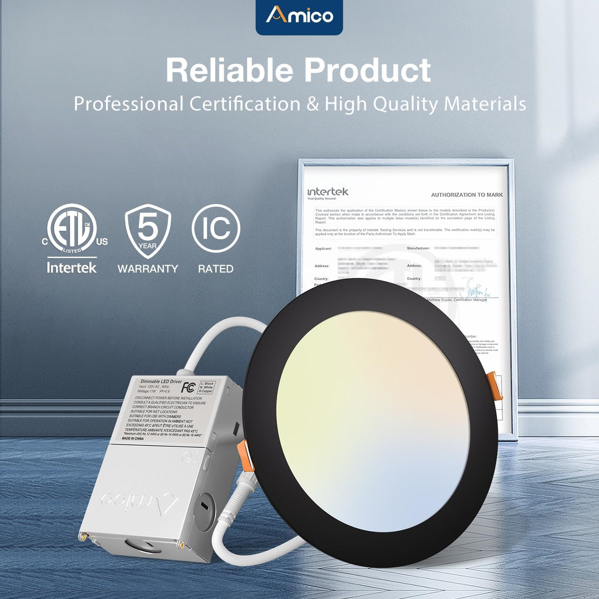 Amico easy-install design supports retrofit or new construction