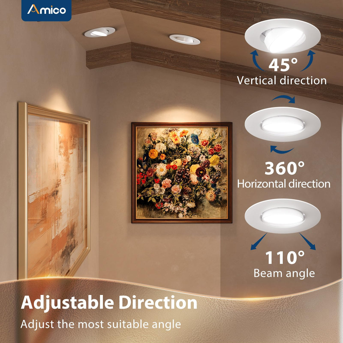 Amico six-pack recessed downlights for a quick ceiling upgrade.