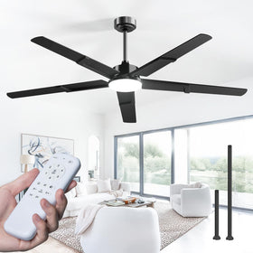 Amico 62-inch ceiling fan with lights and remote delivers powerful airflow for living rooms.