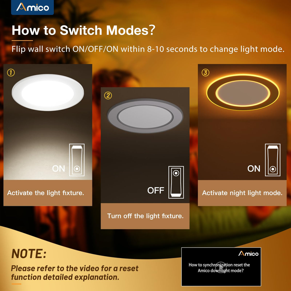 Amico 5CCT recessed light provides 2700K to 5000K color options