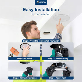 Amico 6-inch canless install in three simple steps