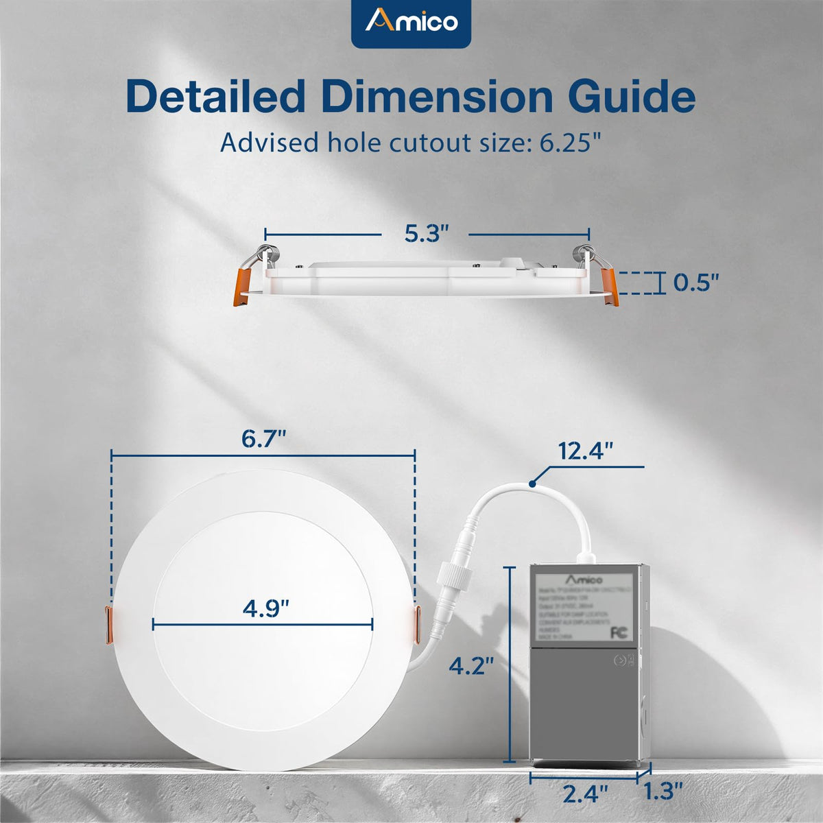 Amico 6-inch IC-rated light safe with insulation contact
