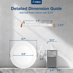 Amico 6-inch IC-rated light safe with insulation contact