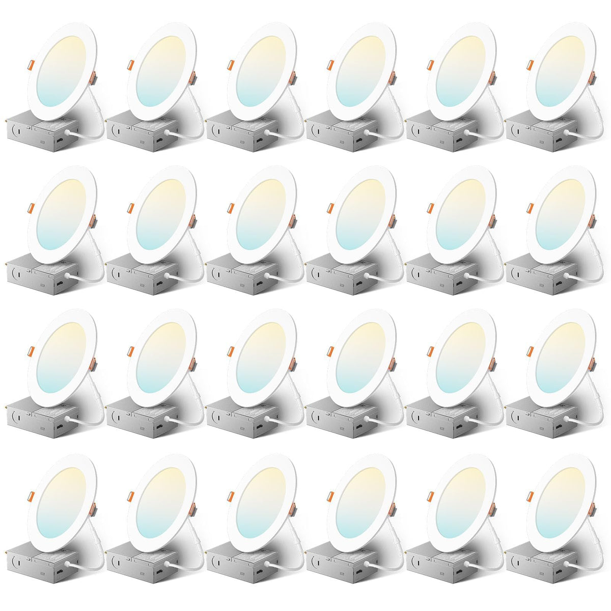 Amico 6-inch LED downlight with 5CCT switch for customizable color temperature.