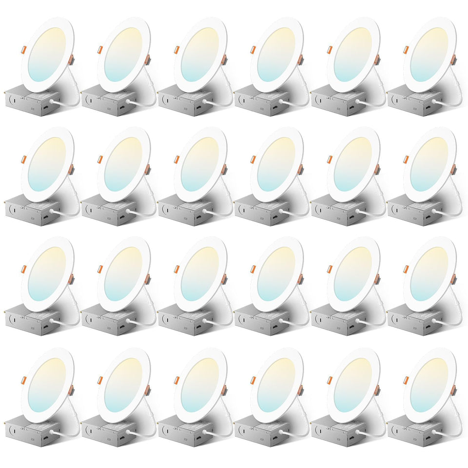 Amico 6-inch LED downlight with 5CCT switch for customizable color temperature.
