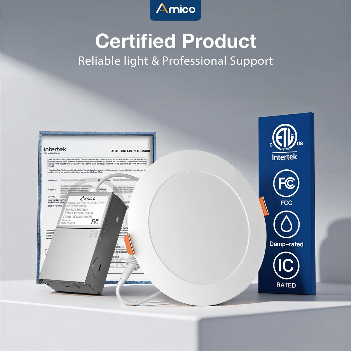 Amico 6-inch recessed light backed by warranty and support