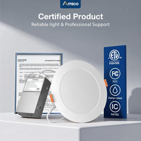 Amico 6-inch recessed light backed by warranty and support
